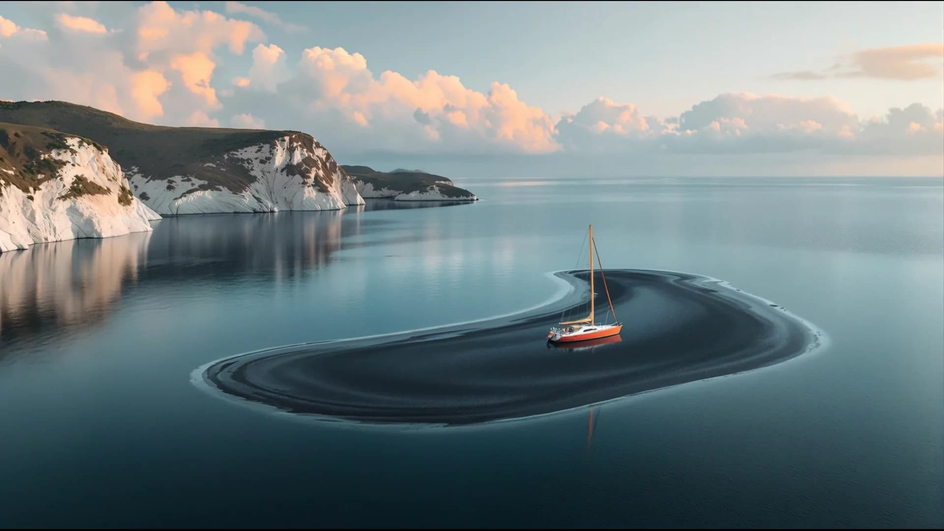 Aerial Drone Pullback Reveal generated AI video example