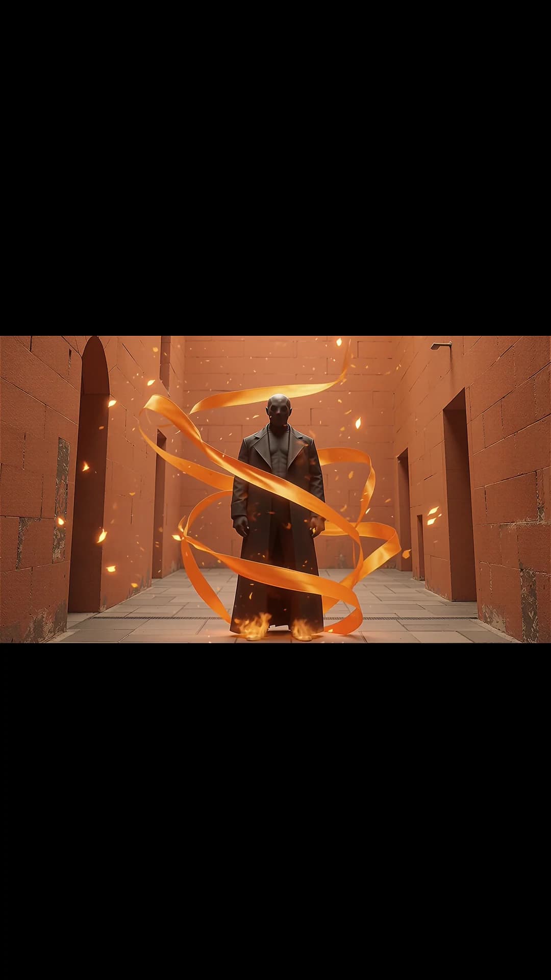 Set on Fire AI video effect result